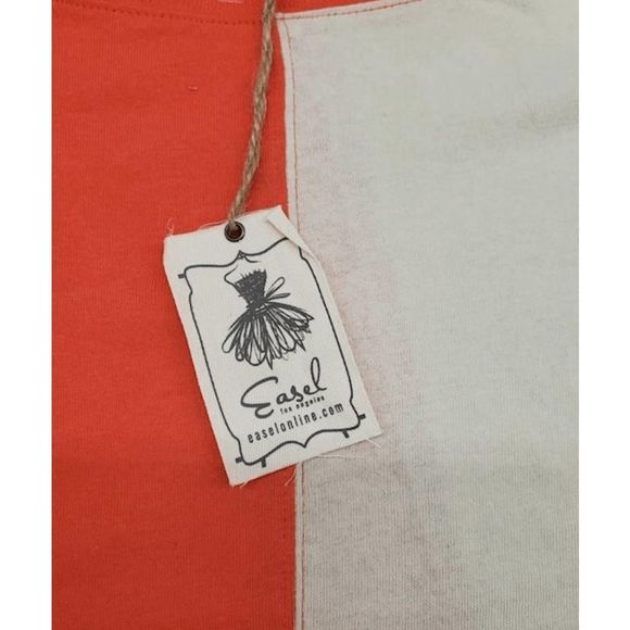 Easel NWT Women's Long Sleeve Boat Neck Stitch Hem Blouse Top Size Small - Picture 5 of 7